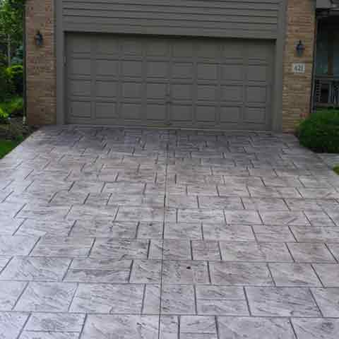 stamped concrete driveway